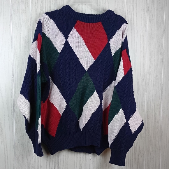 Boston Traders Sweaters - VTG Boston Traders 100% Cotton Knit Sweater large Made in India W/ Flaws.  This